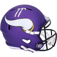 J.J. McCarthy Minnesota Vikings Autographed Riddell Speed Replica Helmet