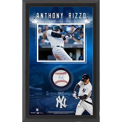 Anthony Rizzo New York Yankees Autographed Framed Baseball Shadowbox Collage