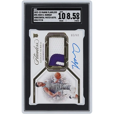 Keegan Murray Sacramento Kings Autographed 2022-23 Panini Flawless Horizontal RPA Gold #HPA-KGM #9/10 SGC Authenticated 8.5/10 Rookie Card