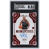 Jeremy Sochan San Antonio Spurs Autographed 2022-23 Panini Flawless Momentous Ruby #MA-JSC #2/15 SGC Authenticated 8.5 Rookie Card