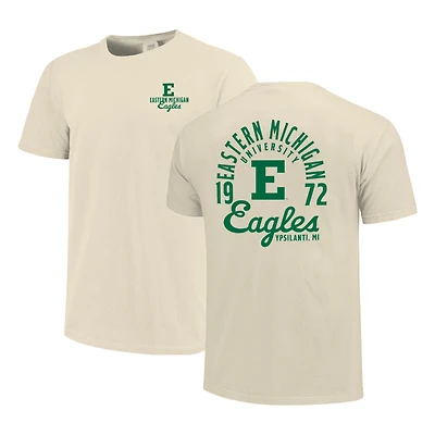 Men's Cream Eastern Michigan Eagles Comfort Colors Mascot Overlay T-Shirt
