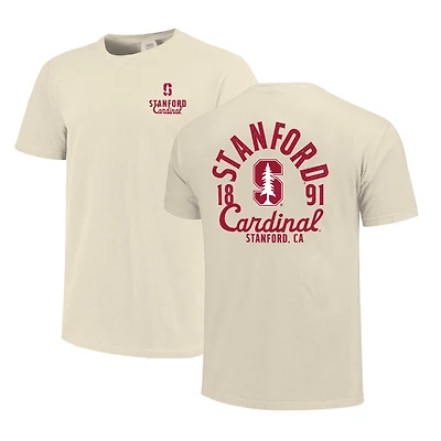 Men's Cream Stanford Cardinal Comfort Colors Mascot Overlay T-Shirt