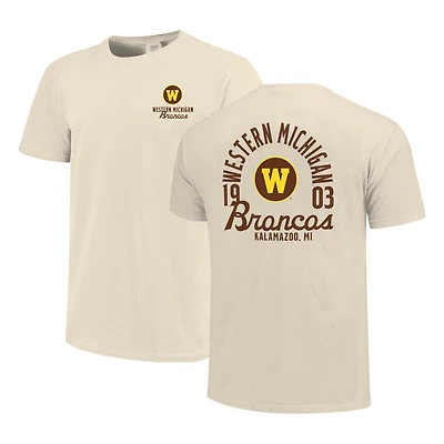 Men's Cream Western Michigan Broncos Comfort Colors Mascot Overlay T-Shirt