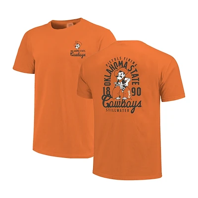 Men's Orange Oklahoma State Cowboys Comfort Colors Mascot Overlay T-Shirt