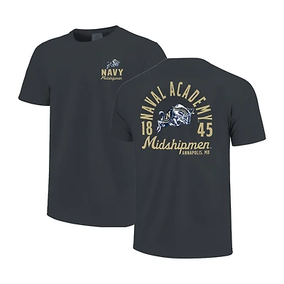 Men's Navy Navy Midshipmen Comfort Colors Mascot Overlay T-Shirt