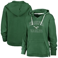 Women's '47  Kelly Green Philadelphia Eagles Plus Size Clarity Kennedy Pullover Hoodie