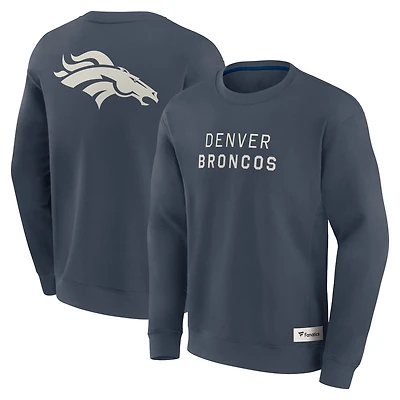 Men's Fanatics Navy Denver Broncos Elements Future Ground Lettering Pullover Sweatshirt