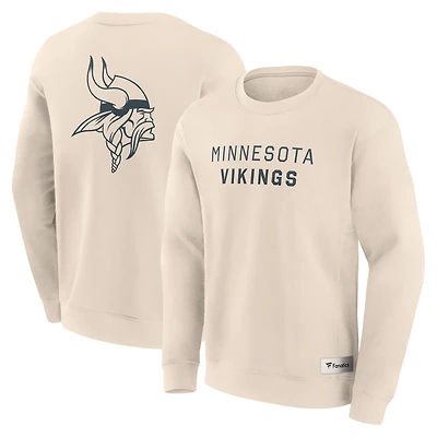 Men's Fanatics Cream Minnesota Vikings Elements Future Ground Lettering Pullover Sweatshirt