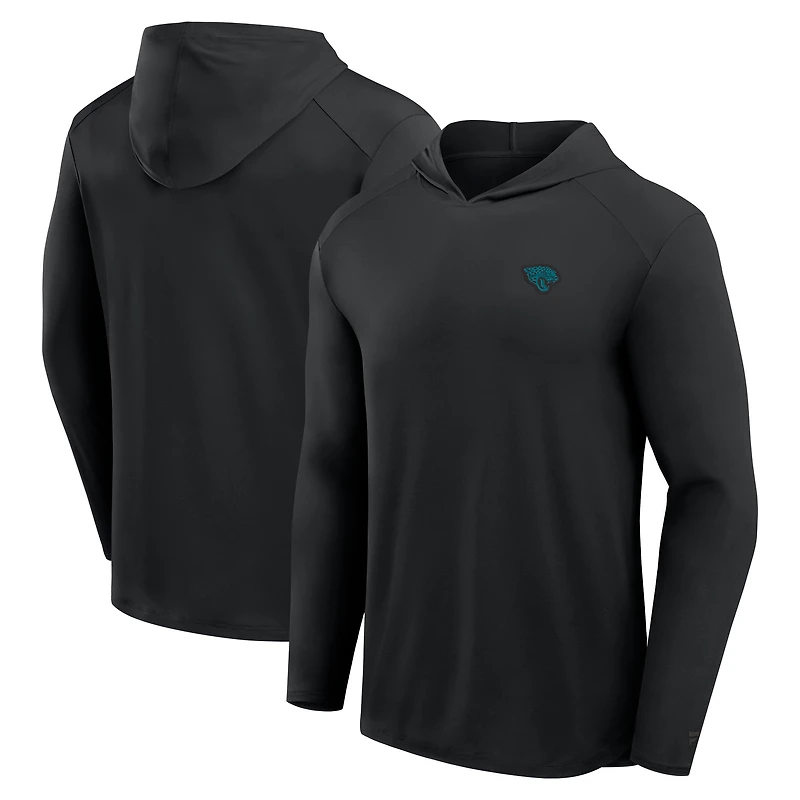 Men's Fanatics Black Jacksonville Jaguars Front Office Power Mono Long Sleeve Hoodie T-Shirt