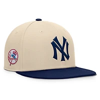 Men's Fanatics Natural/Navy New York Yankees Cooperstown Collection Bounder Snapback Hat