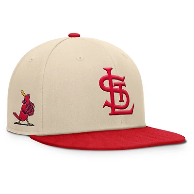 Men's Fanatics Natural/Red St. Louis Cardinals Cooperstown Collection Bounder Snapback Hat