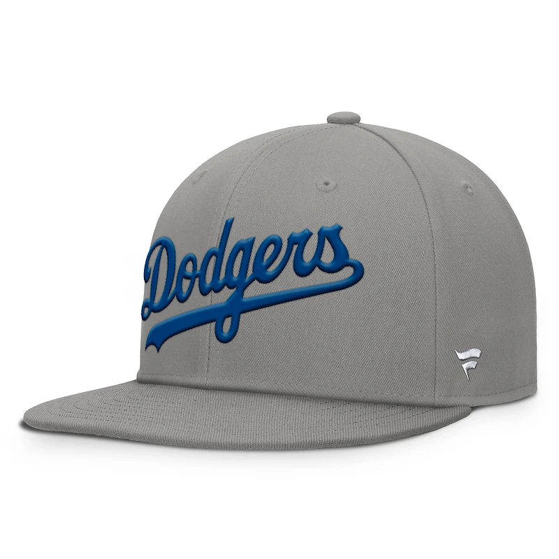 Men's Fanatics Gray Los Angeles Dodgers Core Fitted Hat