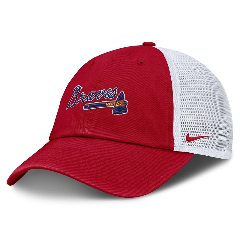 Women's Nike Red/White Atlanta Braves Club Trucker Adjustable Hat