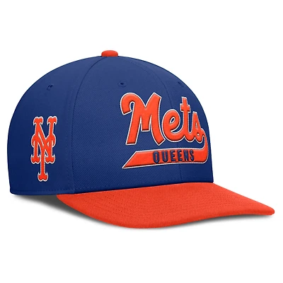 Men's Nike Royal/Orange New York Mets Pro Performance Snapback Hat