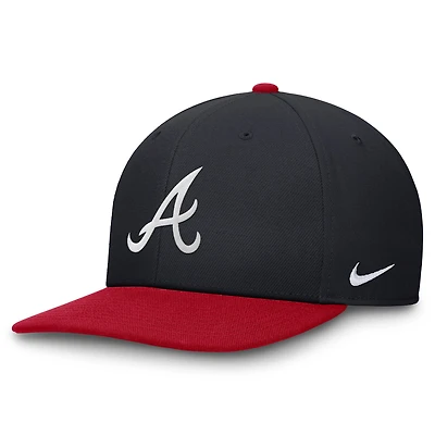 Men's Nike Navy/Red Atlanta Braves Pro Dri-FIT Snapback Hat