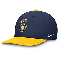 Men's Nike Navy/Gold Milwaukee Brewers Pro Performance Snapback Hat