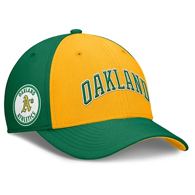 Men's Nike Green/Gold Athletics Rise Swoosh Performance Flex Hat