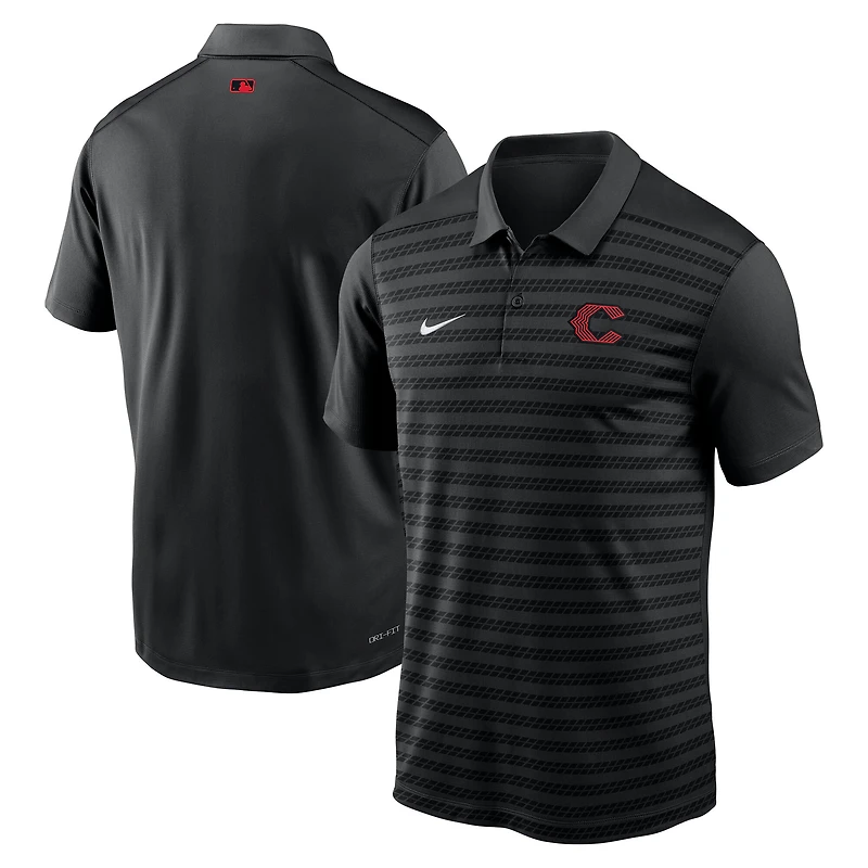 Men's Nike  Black Cincinnati Reds Authentic Collection City Connect Victory Dri-FIT Polo
