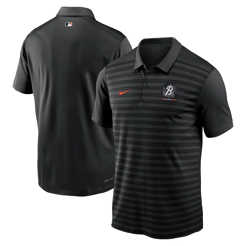 Men's Nike Black Baltimore Orioles Authentic Collection City Connect Victory Dri-FIT Polo