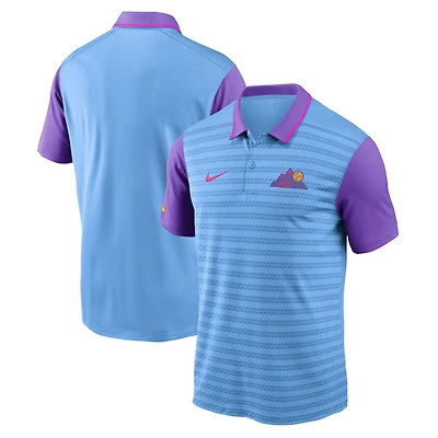 Men's Nike  Light Blue/Purple Colorado Rockies 2025 City Connect Authentic Collection Victory Performance Polo