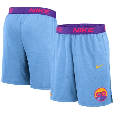 Men's Nike Light Blue Colorado Rockies 2025 City Connect Authentic Collection Performance Knit Shorts