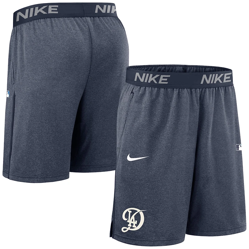 Men's Nike  Navy Los Angeles Dodgers Authentic Collection City Connect Performance Knit Shorts