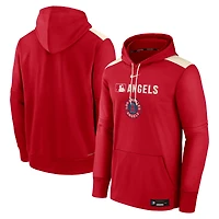 Men's Nike  Red Los Angeles Angels Authentic Collection City Connect Therma Pullover Hoodie
