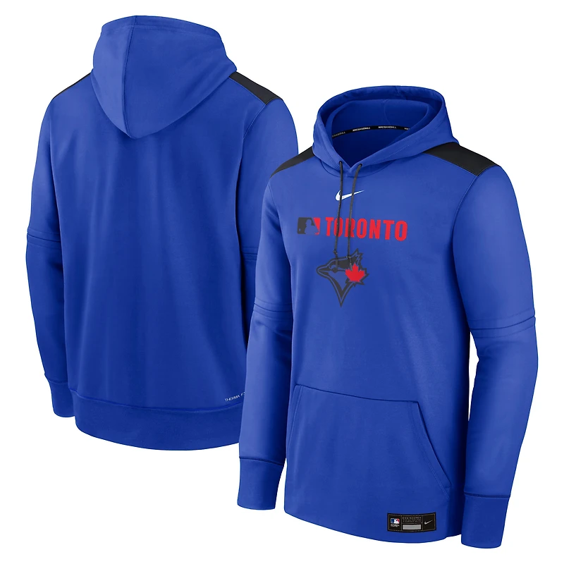Men's Nike  Royal Toronto Blue Jays Authentic Collection City Connect Therma Pullover Hoodie