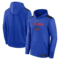 Men's Nike  Royal Toronto Blue Jays Authentic Collection City Connect Therma Pullover Hoodie