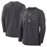 Men's Nike Anthracite New York Mets 2025 City Connect Authentic Collection Player Dri-FIT Lightweight Pullover
