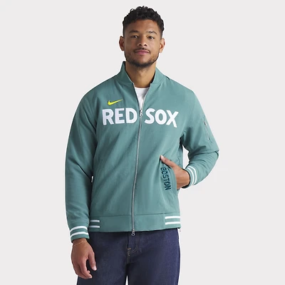 Men's Nike  Green Boston Red Sox 2025 City Connect Authentic Collection Full-Zip Bomber Jacket