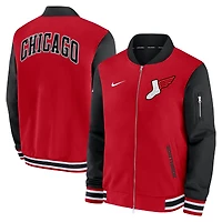Men's Nike Red/Black Chicago White Sox 2025 City Connect Authentic Collection Full-Zip Bomber Jacket