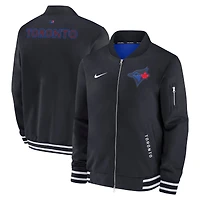 Men's Nike  Black Toronto Blue Jays Authentic Collection City Connect Full-Zip Bomber Jacket