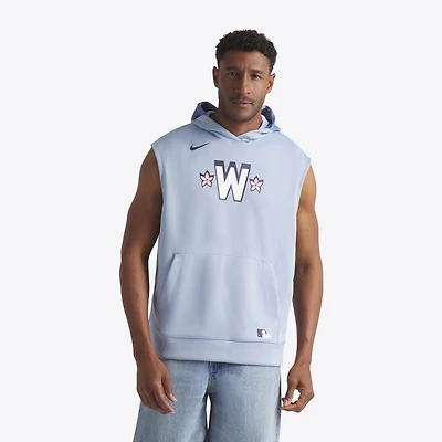 Men's Nike Blue Washington Nationals 2025 City Connect Authentic Collection Dri-FIT Sleeveless Hoodie
