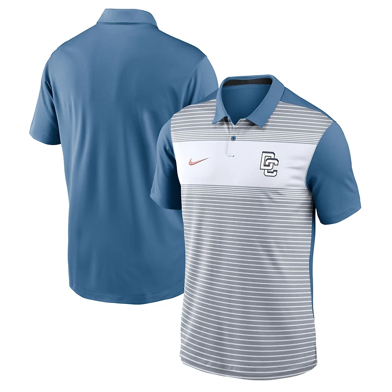 Men's Nike Gray/Blue Washington Nationals City Connect Legacy Icon Vapor Dri-FIT Polo
