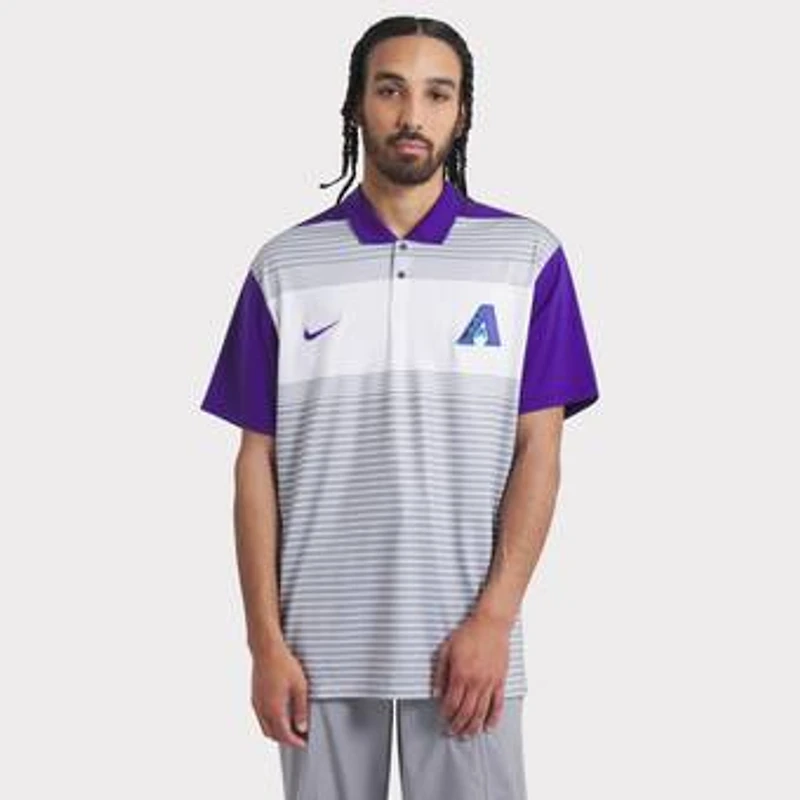 Men's Nike White/Purple Arizona Diamondbacks City Connect Legacy Icon Vapor Dri-FIT Polo