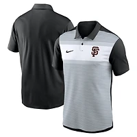 Men's Nike White/Black San Francisco Giants Vapor Striped Dri-FIT Polo