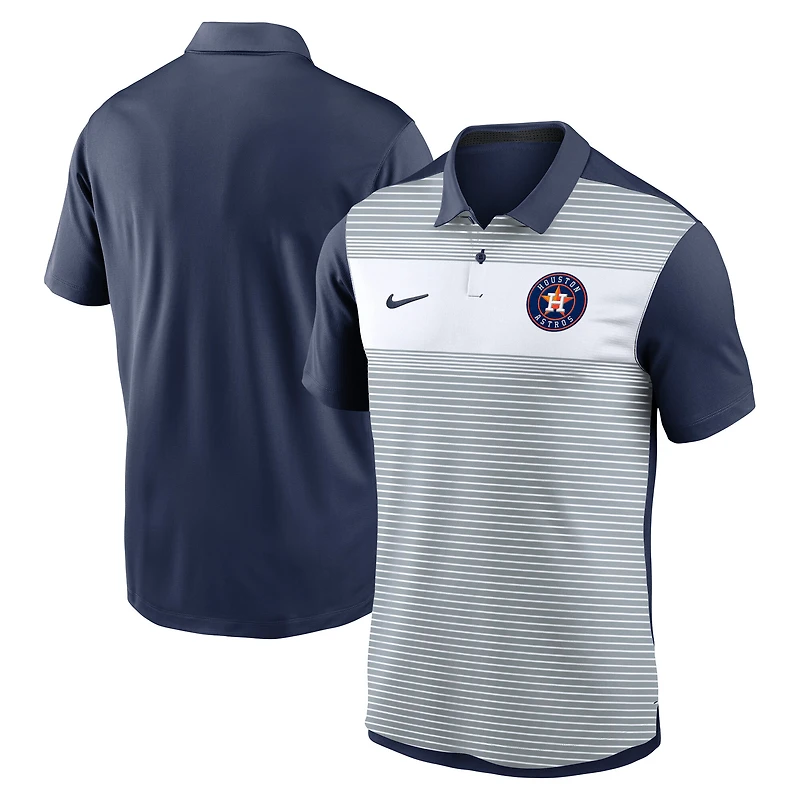 Men's Nike White/Navy Houston Astros Vapor Striped Dri-FIT Polo