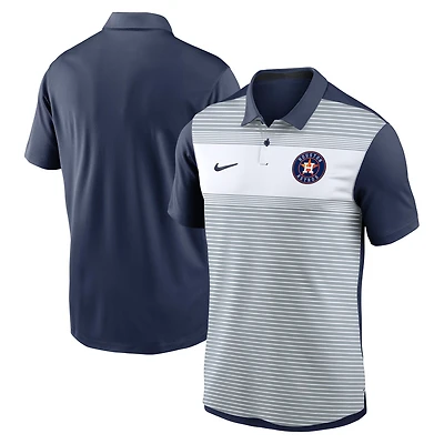 Men's Nike White/Navy Houston Astros Vapor Striped Dri-FIT Polo