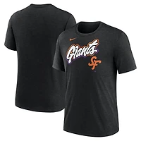Men's Nike  Heather Black San Francisco Giants 2025 City Connect Tri-Blend T-Shirt