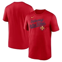 Men's Nike Red St. Louis Cardinals City Connect Team Phrase Script Legend Performance T-Shirt