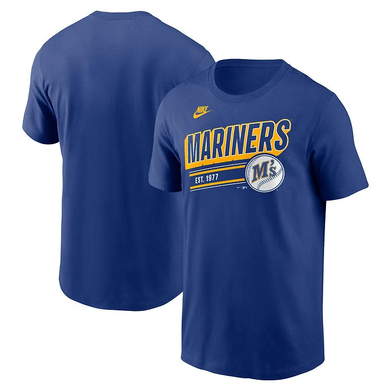 Men's Nike  Royal Seattle Mariners Cooperstown Collection Retro T-Shirt
