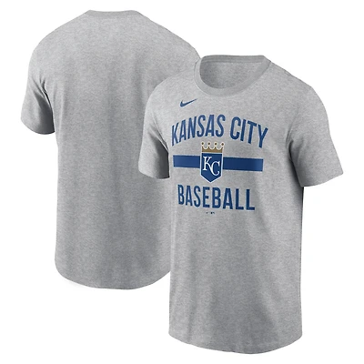 Men's Nike Heather Gray Kansas City Royals Arched T-Shirt
