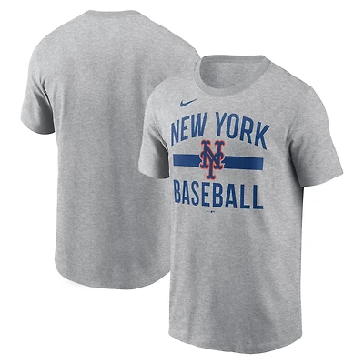 Men's Nike Heather Gray New York Mets Arched T-Shirt