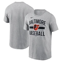 Men's Nike  Heather Gray Baltimore Orioles Arched T-Shirt