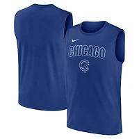 Men's Nike Royal Chicago Cubs Knockout Dri-FIT Muscle Tank Top
