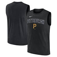 Men's Nike Black Pittsburgh Pirates Knockout Dri-FIT Muscle Tank Top