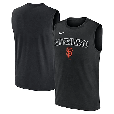 Men's Nike Black San Francisco Giants Knockout Dri-FIT Muscle Tank Top