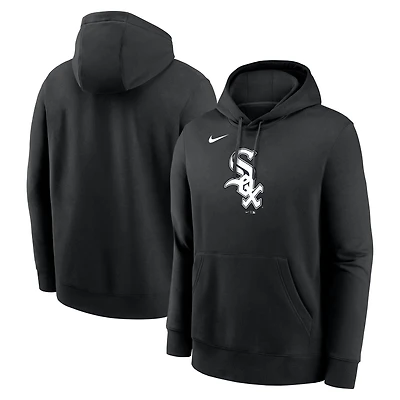 Men's Nike Black Chicago White Sox Logo Club Fleece Hoodie