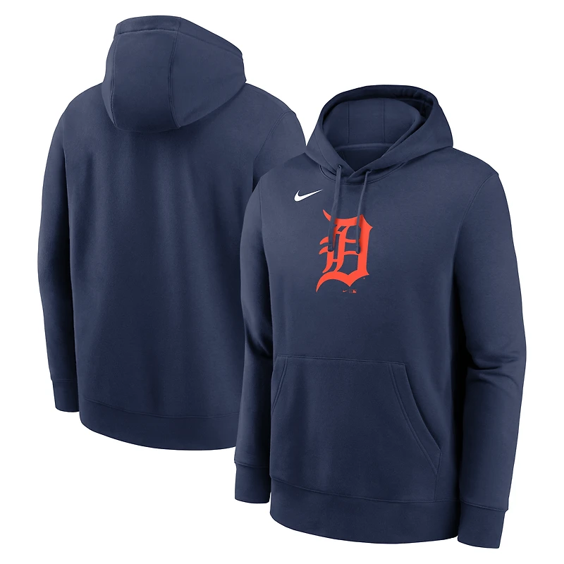 Men's Nike Navy Detroit Tigers Logo Club Fleece Hoodie